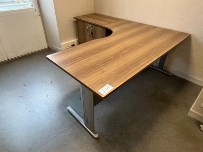 Ensemble bureau avec retour, armoire basse en bout (180 x 20…