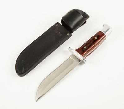 Fort poignard Buck, forte lame droite à contre-tranchant, po… - Photo 1