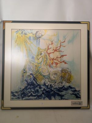 a picture of a painting on the wall of a room