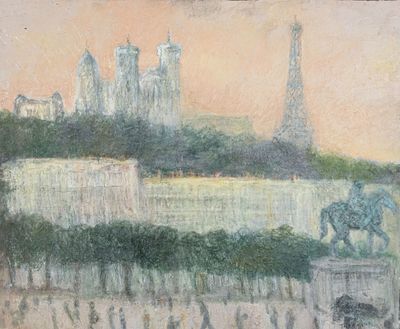 Hervé THIBAULT (né en 1944) Lyon, Fourvière et la place Bell… - Photo 1