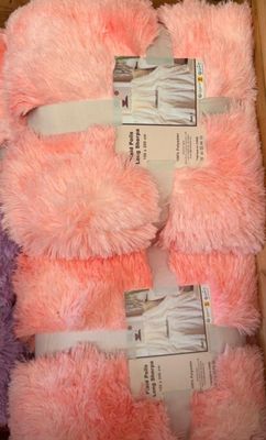 Lot de 2 plaids rose grande taille neuf r