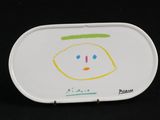 une assiette sur laquelle est dessiné un citron