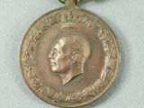 a medal with a ribbon around it that has a picture of a man ' s face on it