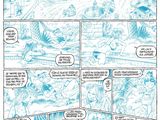 a page from a comic strip with a comic strip in the background