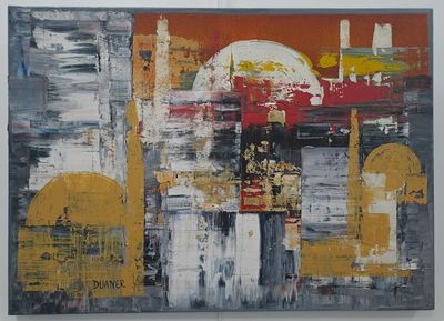 DUANER (1945). Abstraction. Acrylique sur toile.