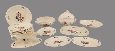 Digoin Sarreguemines partie de service en faïence à décor fl… - Photo 1