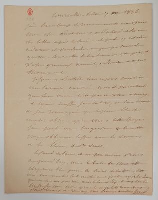 une lettre manuscrite adressée à une autre personne