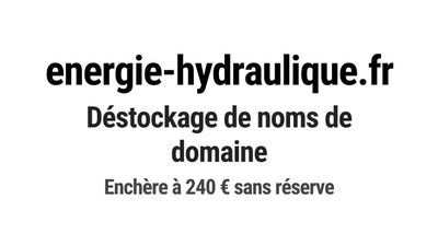 Nom de domaine energie-hydraulique.