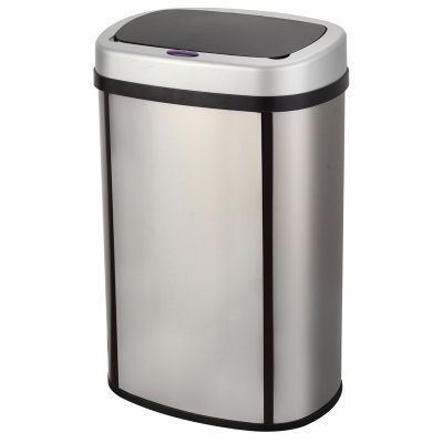 a close up of a trash can on a white background