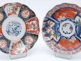 pair of japanese imari porcelain plates, 19th century