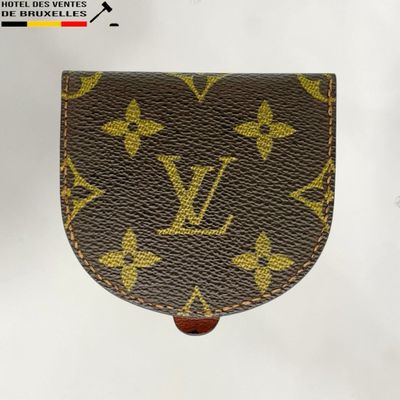 louis vuitton monogramet wallet case in brown and yellow