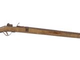 a rifle with a wooden barrel on a white background