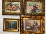 trois tableaux accrochés au mur l'un à côté de l'autre
