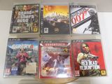 many video games on the table in the room