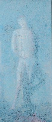 a painting of an angel that is on the wall