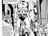 La bande dessinée « Captain America » est publiée en noir et blanc.
