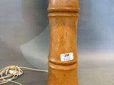 an image of a lamp that is on a table