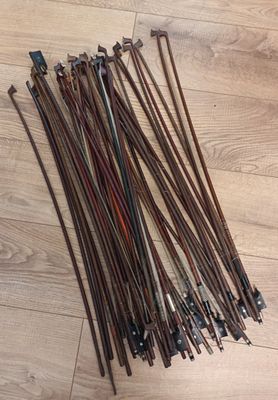 a lot of sticks that are laying on the floor