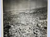 an old black and white photo of an aerial view of a city