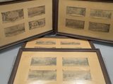 trois photos encadrées, sur des papiers de types différents