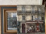 une photo d'une photo d'un bâtiment et une photo d'un bâtiment