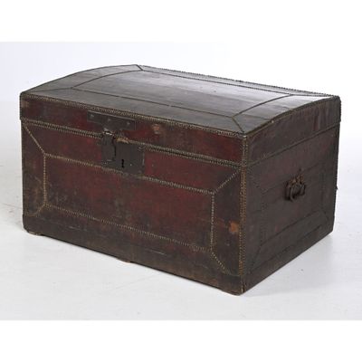 an old trunk that is sitting on the floor