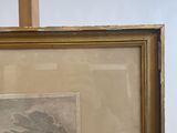 a picture of a painting on a easel in a room
