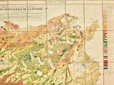 une ancienne carte de la région de Latourse, en France, accompagnée d'une carte de la région