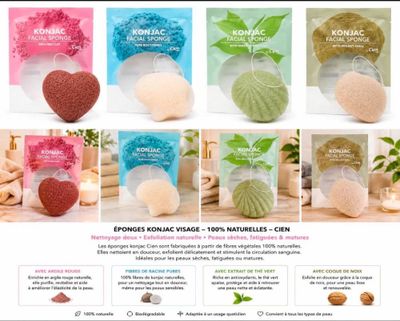 Différents types de bombes de bain sont présentés sur une page du site web