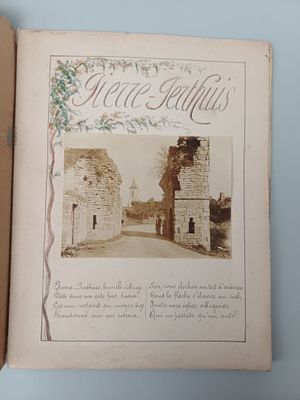 a book with a picture of a castle on it