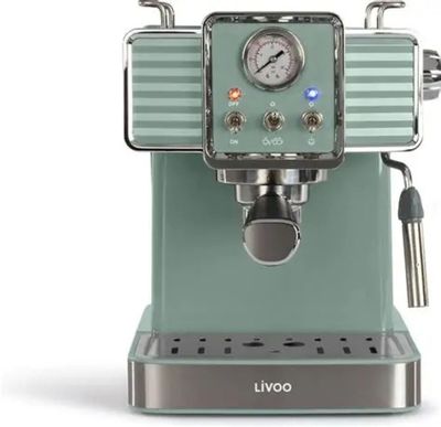 une image représentant une machine à café verte sur fond blanc