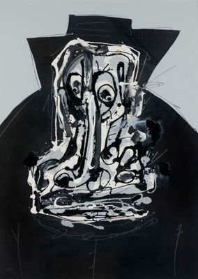 une image représentant un dessin en noir et blanc d'un homme portant un chapeau