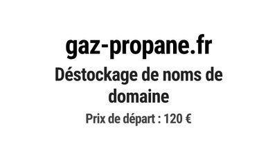 Nom de domaine gaz-propane.fr. Catégorie: Énergie et ressour…