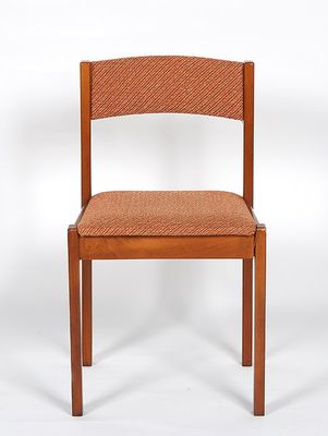 Edition SELF. Chaise en bois garniture de tissu en laine ora…