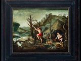 an image of a painting of a man and a woman in a landscape