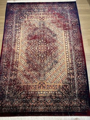 Tapis Iran beige rouge bordeaux 300 X 200