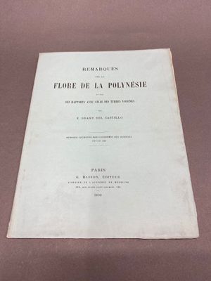 TAHITI DRAKE DEL CASTILLO Remarques sur la Flore de la Polyn…