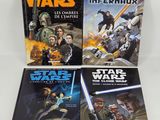 three star wars books on a white background