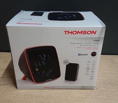 Radio Reveil 2 en 1 avec Station Meteo THOMSON CT500BT, coul…