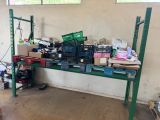 a table with a bunch of items on it in a room