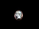 a close up of a picture of a person in a black background