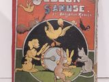 un vieux livre pour enfants avec une illustration représentant un chat et d'autres animaux