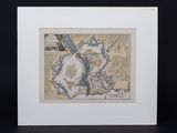 an old map of the city of boston in a white frame