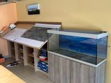 a fish tank in the middle of the room