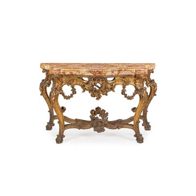 Console Mecha EN Bois SculptÉ ET DorÉ, Xviiie SIÈCle