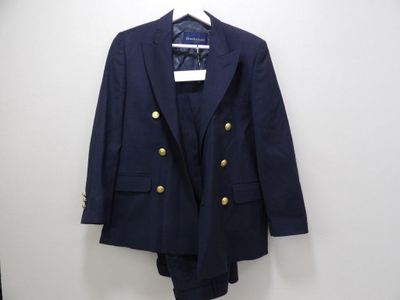 navy blue blazer jacket with gold buttons