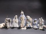 figurines of the nativity of jesus, mary, joseph, joseph, joseph, and joseph