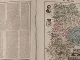 an open book with a map of france on it