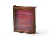 une petite vitrine dotée d'une porte vitrée à l'avant