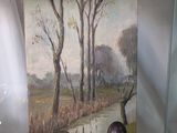 a picture of a painting on display in a glass case